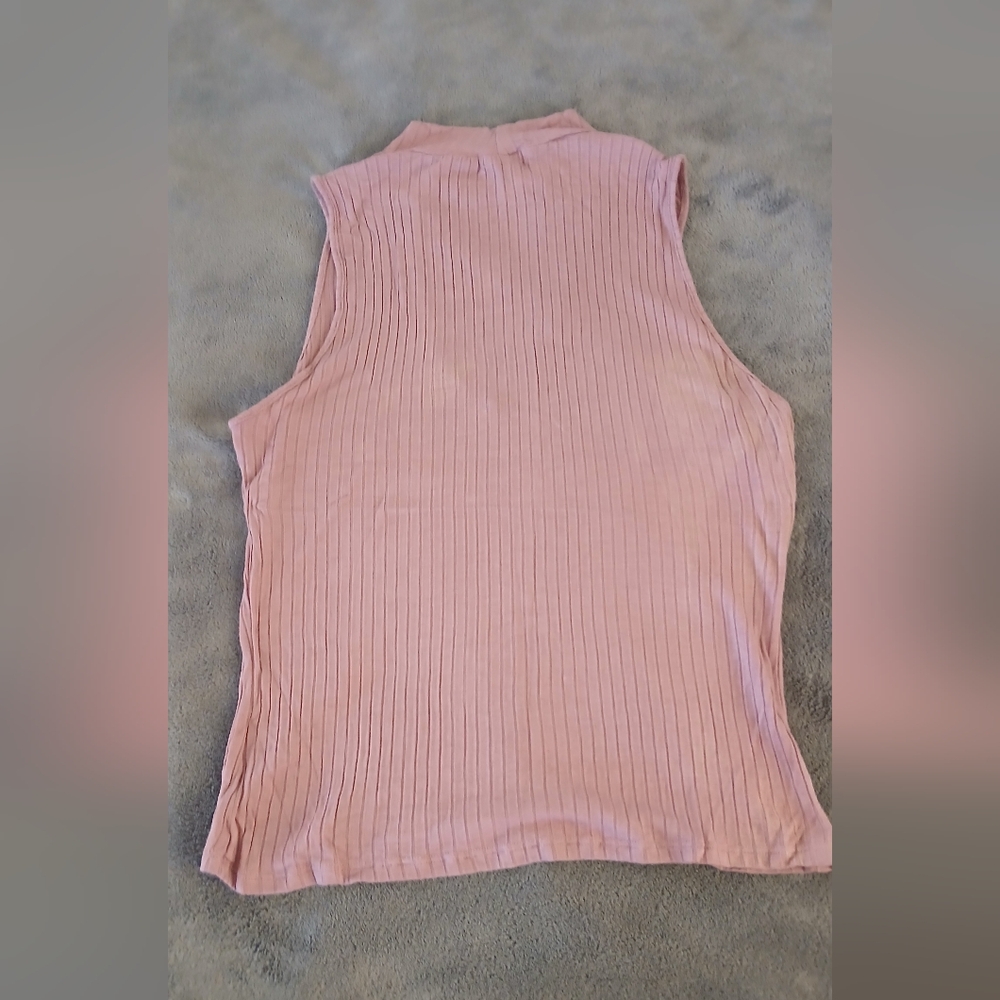 Timing Pink Ribbed Tank Top - Picture 2 of 4